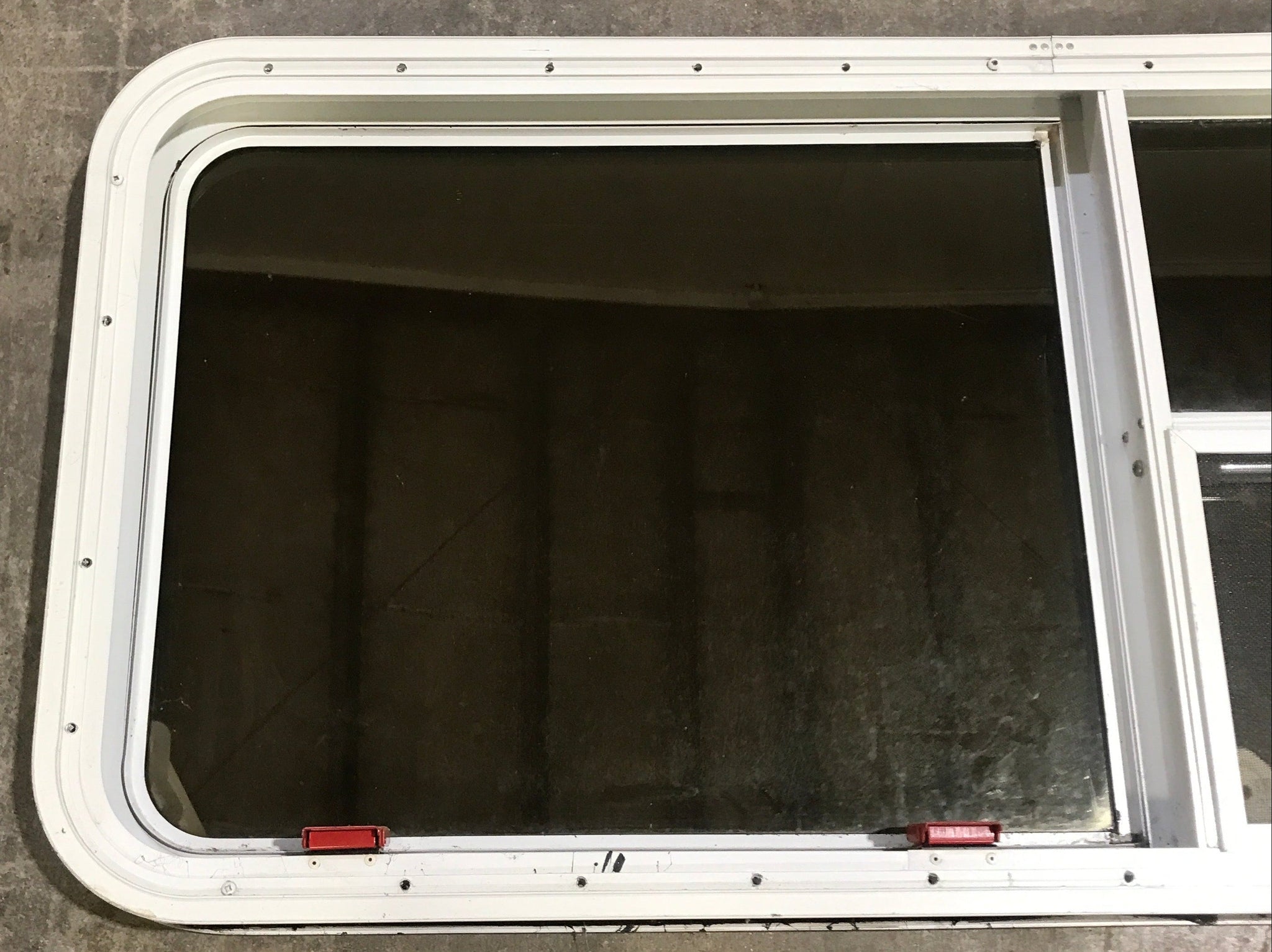 Used White Emergency Opening Window : 47 1/2 W x 21 1/2 H x 2 D