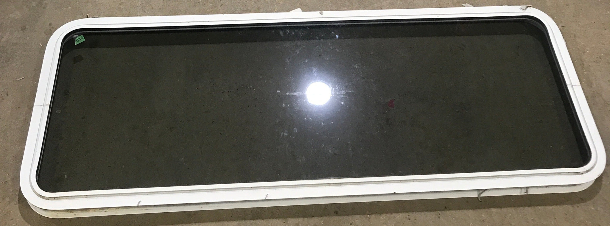 Used White Radius Non Opening Window : 60 W x 21 1/2 H x 1 7/8 D