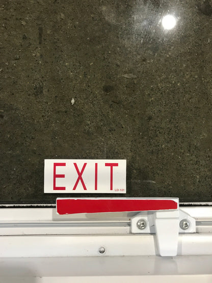 Used White Radius Emergency Opening Window : 54 1/4 W x 21 3/4 H x 2 D