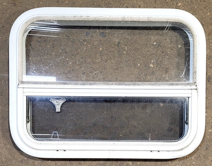 Used White Radius Opening Window : 23 1/2 W x 17 1/2 H x 1 7/8 D