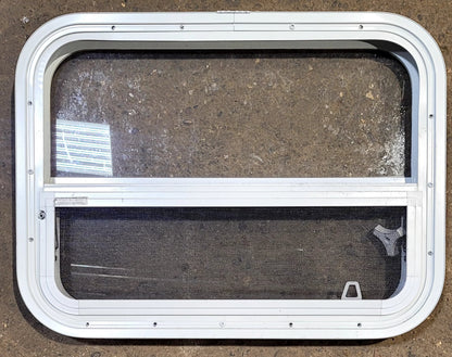 Used White Radius Opening Window : 23 1/2 W x 17 1/2 H x 1 7/8 D