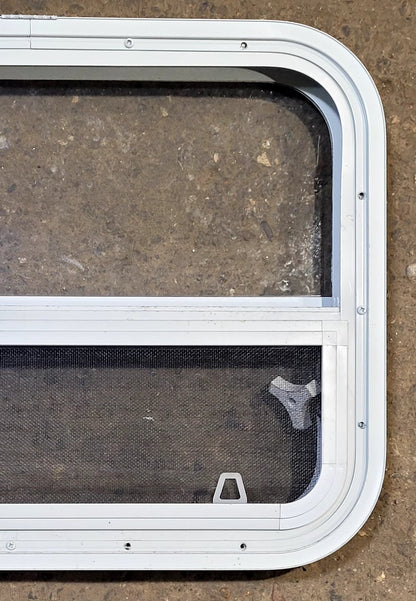 Used White Radius Opening Window : 23 1/2 W x 17 1/2 H x 1 7/8 D