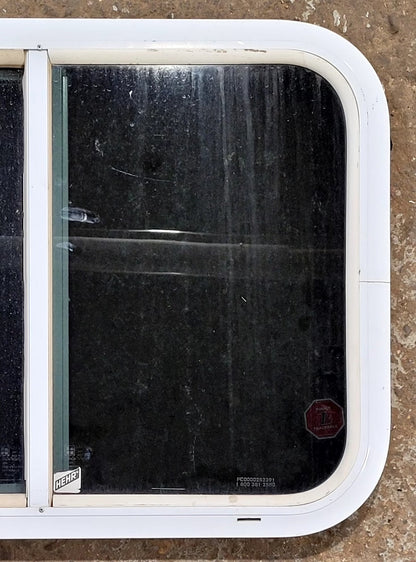 Used White Radius Opening Window : 23 1/2 W x 17 1/2 H x 1 3/4 D
