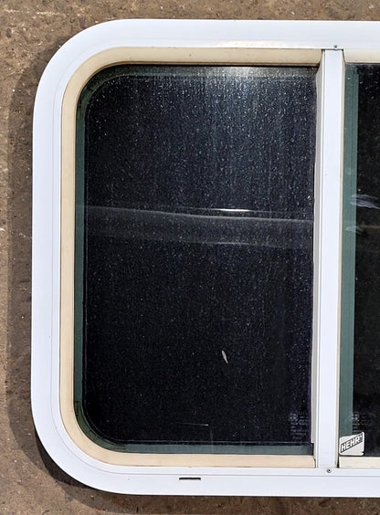 Used White Radius Opening Window : 23 1/2 W x 17 1/2 H x 1 3/4 D