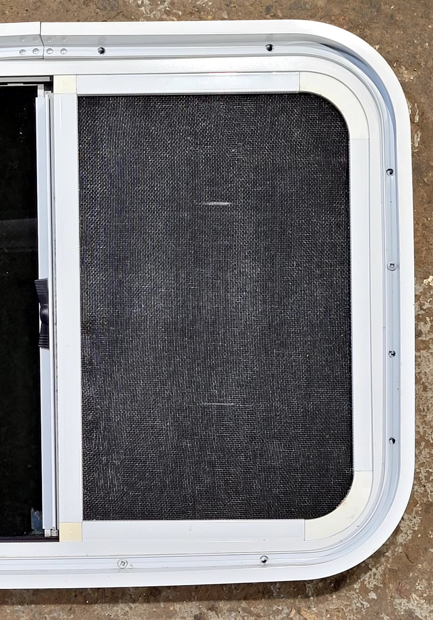 Used White Radius Opening Window : 23 1/2 W x 17 1/2 H x 1 3/4 D
