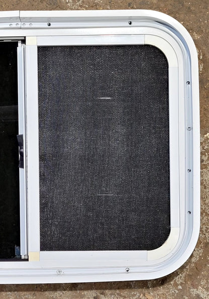 Used White Radius Opening Window : 23 1/2 W x 17 1/2 H x 1 3/4 D