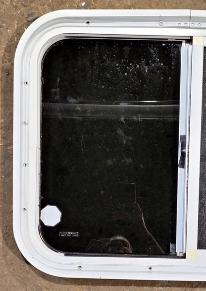 Used White Radius Opening Window : 23 1/2 W x 17 1/2 H x 1 3/4 D