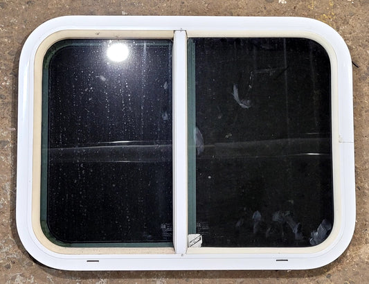 Used White Radius Opening Window : 23 1/2 W x 17 1/2 H x 1 1/4 D