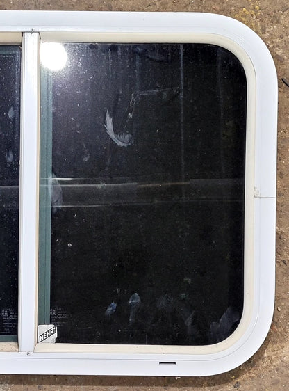 Used White Radius Opening Window : 23 1/2 W x 17 1/2 H x 1 1/4 D