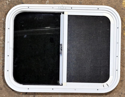 Used White Radius Opening Window : 23 1/2 W x 17 1/2 H x 1 1/4 D