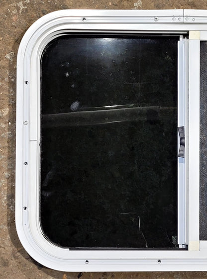 Used White Radius Opening Window : 23 1/2 W x 17 1/2 H x 1 1/4 D