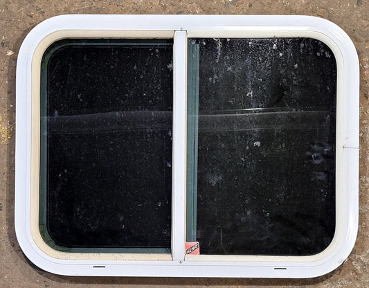 Used White Radius Opening Window : 23 1/2 W x 17 1/2 H x 1 1/4 D