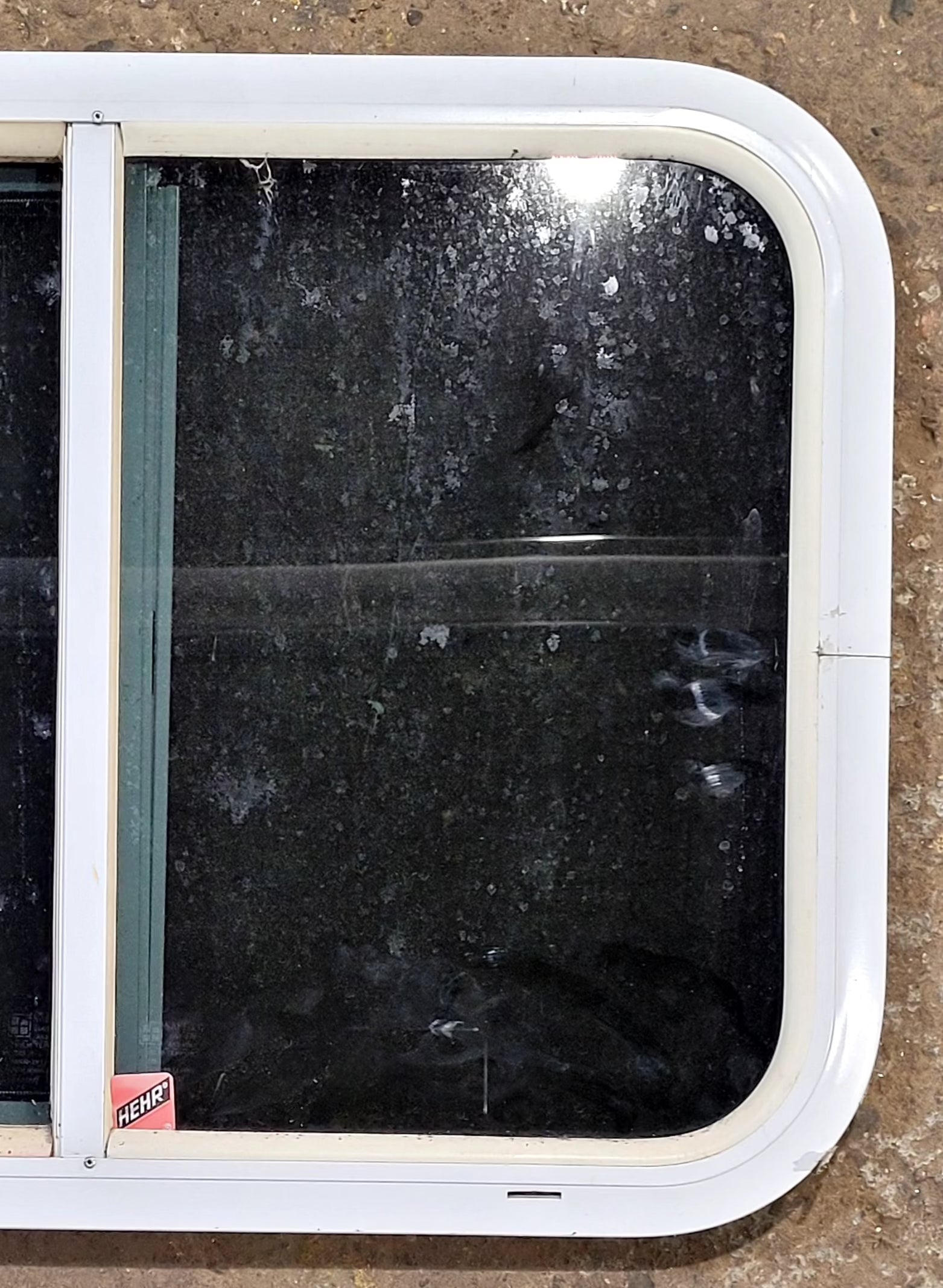 Used White Radius Opening Window : 23 1/2 W x 17 1/2 H x 1 1/4 D