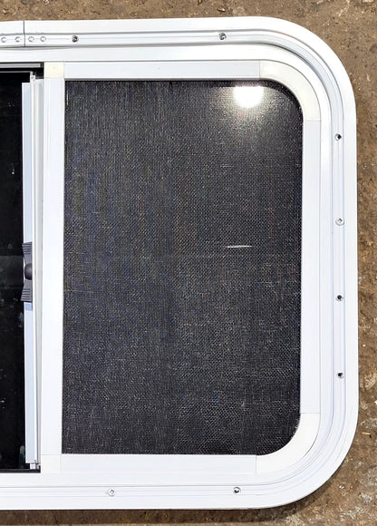 Used White Radius Opening Window : 23 1/2 W x 17 1/2 H x 1 1/4 D