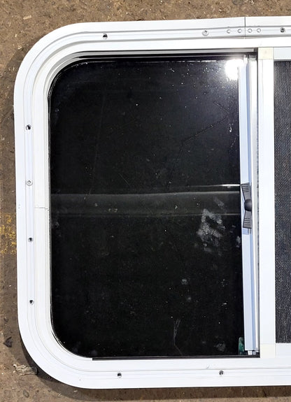 Used White Radius Opening Window : 23 1/2 W x 17 1/2 H x 1 1/4 D