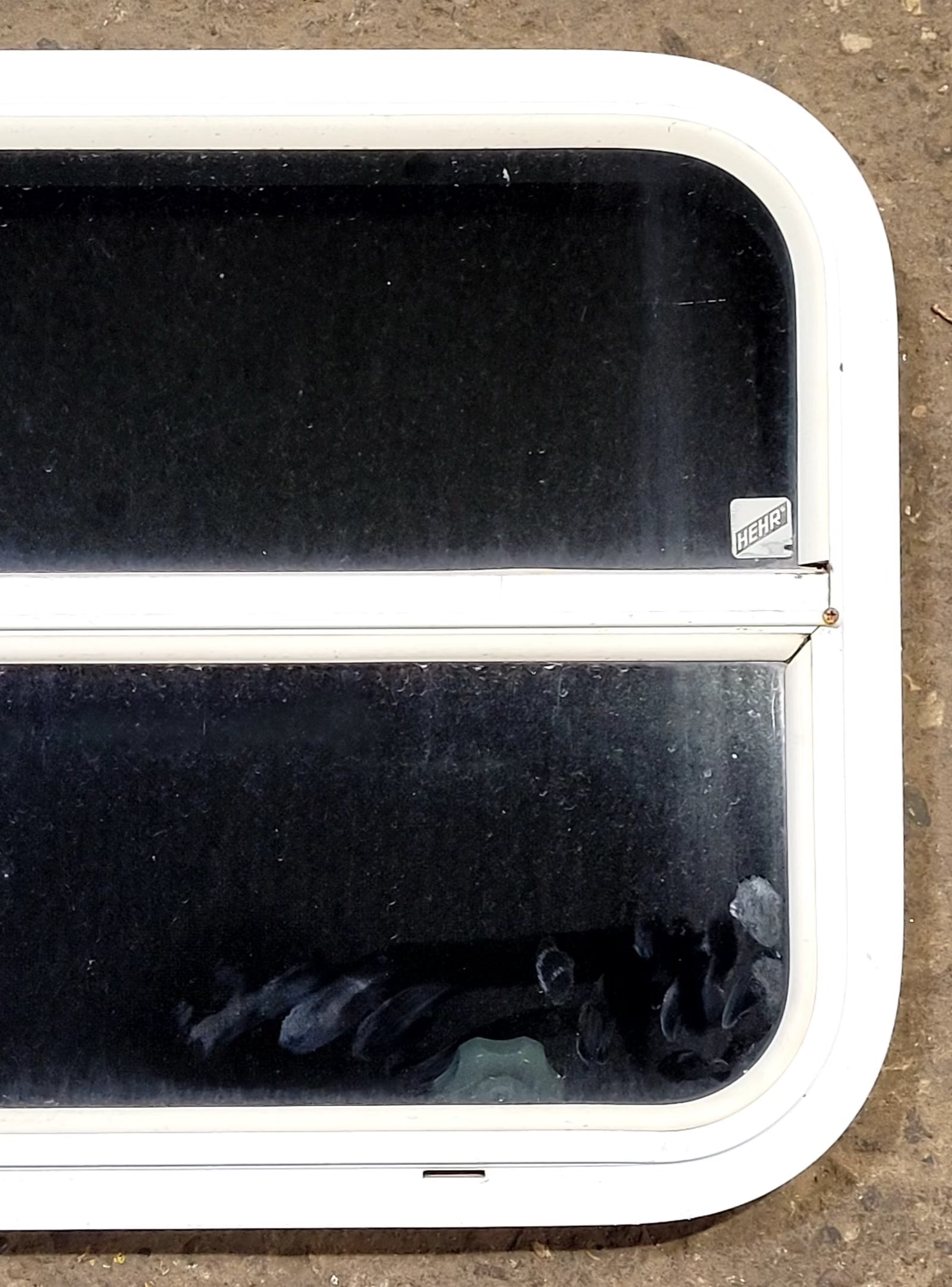 Used White Radius Opening Window : 23 1/2 W x 17 1/2 H x 1 1/2 D