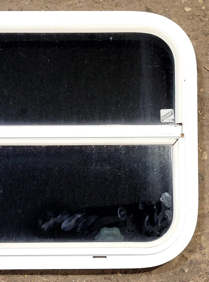 Used White Radius Opening Window : 23 1/2 W x 17 1/2 H x 1 1/2 D