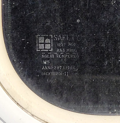 Used White Radius Opening Window : 23 1/2 W x 17 1/2 H x 1 1/2 D