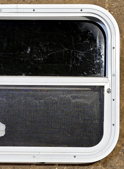 Used White Radius Opening Window : 23 1/2 W x 17 1/2 H x 1 1/2 D
