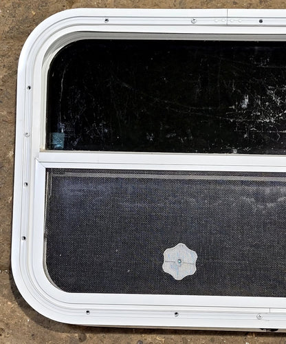 Used White Radius Opening Window : 23 1/2 W x 17 1/2 H x 1 1/2 D