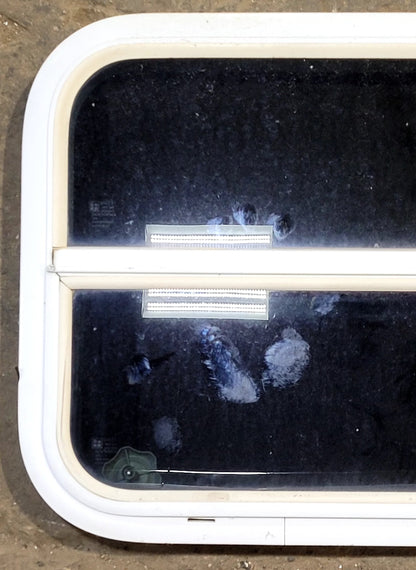 Used White Radius Opening Window : 23 1/2 W x 17 1/2 H x 1 1/2 D