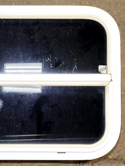Used White Radius Opening Window : 23 1/2 W x 17 1/2 H x 1 1/2 D