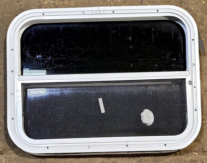 Used White Radius Opening Window : 23 1/2 W x 17 1/2 H x 1 1/2 D