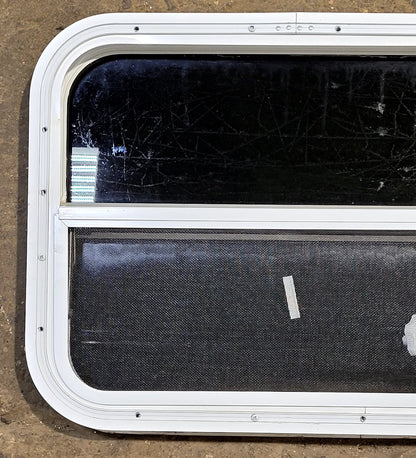 Used White Radius Opening Window : 23 1/2 W x 17 1/2 H x 1 1/2 D