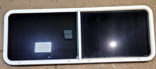 Used White Radius Emergency Opening Window : 59 1/2 W x 21 1/2 H x 1 3/4 D