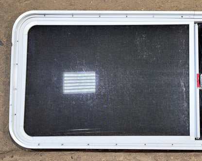 Used White Radius Emergency Opening Window : 59 1/2 W x 21 1/2 H x 1 3/4 D