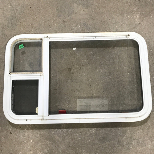 Used White Radius Emergency Opening Window : 35 1/2 W x 21 1/2 H x 1 7/8 D