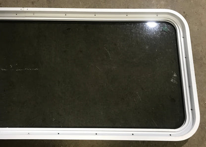 Used White Radius Non Opening Window : 60 W x 21 1/2 H x 1 7/8 D
