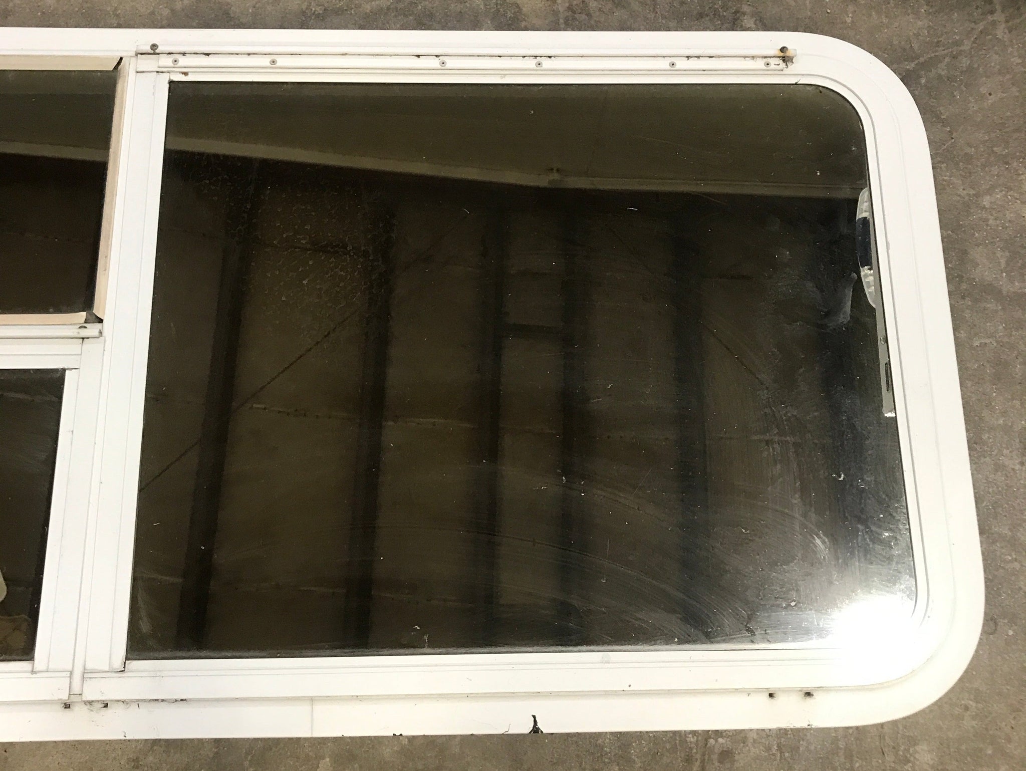 Used White Emergency Opening Window : 47 1/2 W x 21 1/2 H x 2 D