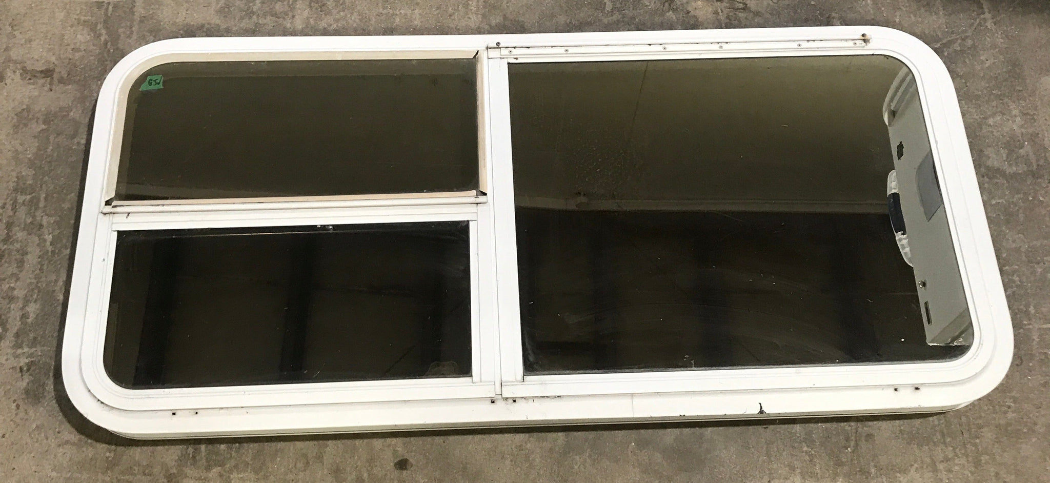 Used White Emergency Opening Window : 47 1/2 W x 21 1/2 H x 2 D