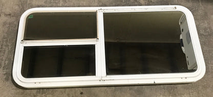 Used White Emergency Opening Window : 47 1/2 W x 21 1/2 H x 2 D