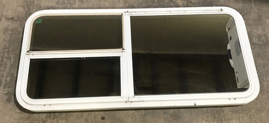 Used White Emergency Opening Window : 47 1/2 W x 21 1/2 H x 2 D