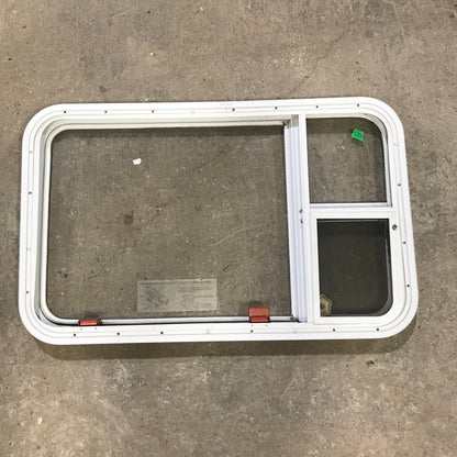 Used White Radius Emergency Opening Window : 35 1/2 W x 21 1/2 H x 1 7/8 D
