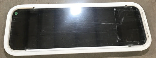 Used White Radius Non Opening Window : 45 1/2 W x 15 1/2 H x 1 7/8 D