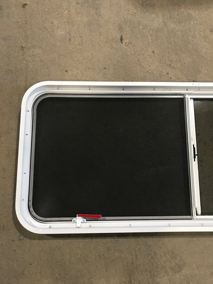 Used White Radius Emergency Opening Window : 54 1/4 W x 21 3/4 H x 2 D