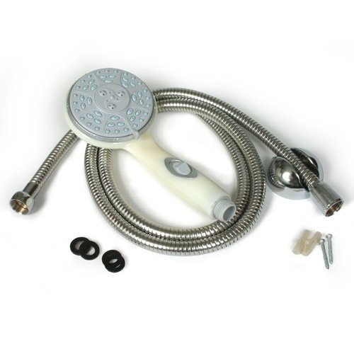 Camco 43715 - Shower Head Kit - Off WHite w/OO includes hose,head,mount & hardware