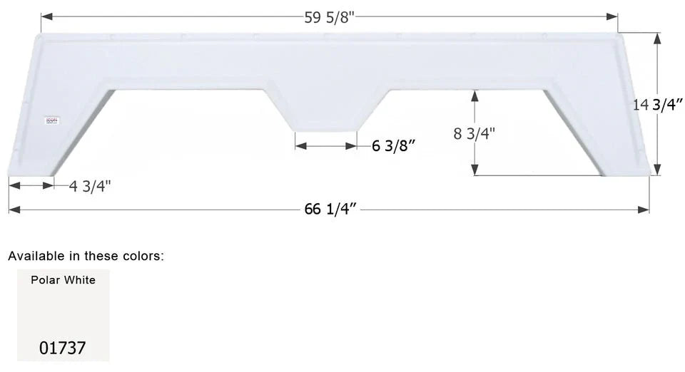 Icon 01737 Fender Skirt Polar White (Various Kustum Koach Brands)