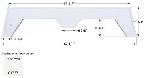 Icon 01737 Fender Skirt Polar White (Various Kustum Koach Brands)