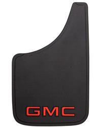Mud Flap Plasticolor 000493R01 Easy-Fit Series, Universal 9 x 15, Set Of 2, Flat, Red GMC Logo, Black, Fiberglass Reinforced