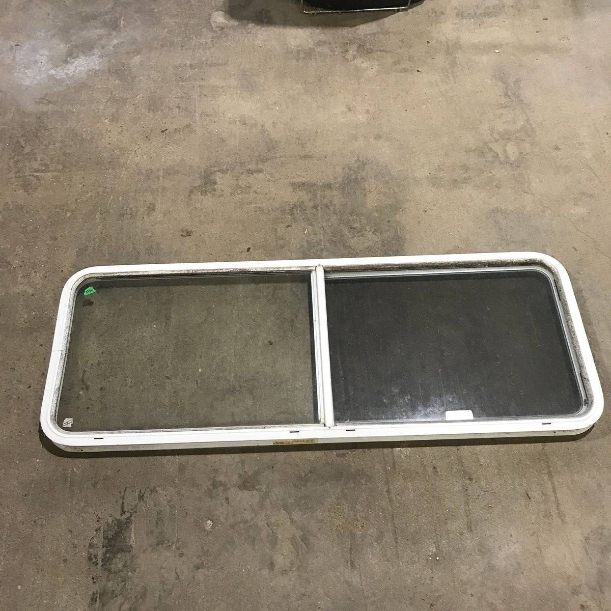 Used White Radius Opening Window - 60.25 X 21.75 X 1.875