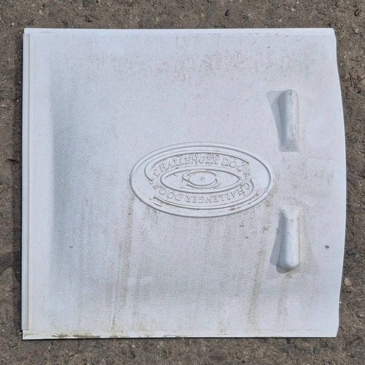 Used Screen Door Slide Panel, White - 12 1/8 X 12