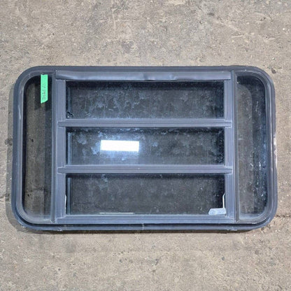 Used Black Radius Opening Window - 35 1/8 X 21 1/4 X 1 7/8