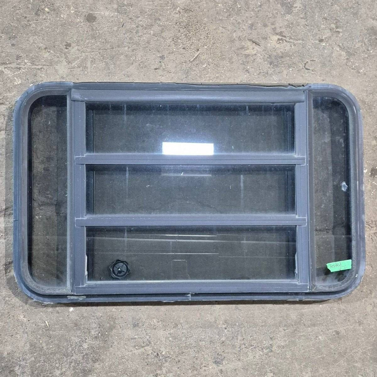 Used Black Radius Opening Window - 35 1/8 X 21 1/4 X 1 7/8