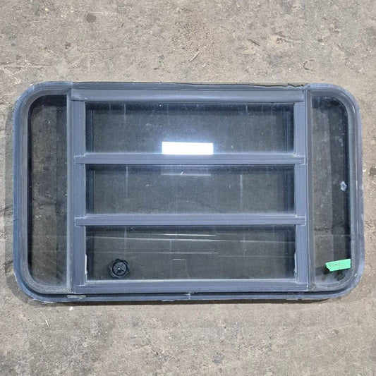 Used Black Radius Opening Window - 35 1/8 X 21 1/4 X 1 7/8