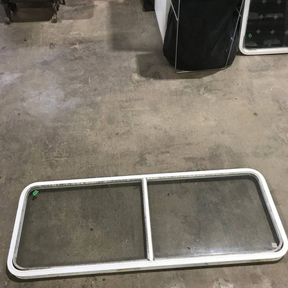 Used White Radius Opening Window - 60.25 X 21.75 X 1.875