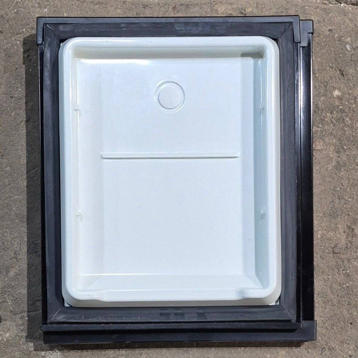 Used Norcold Refrigerator Upper (Freezer) Right Side Door, Black , 19 1/4 X 16 3/8 - 634073